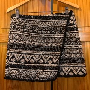 H&M mock wrap mini skirt